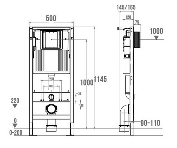инсталляция WONZON & WOGHAND WW-TI743A-H